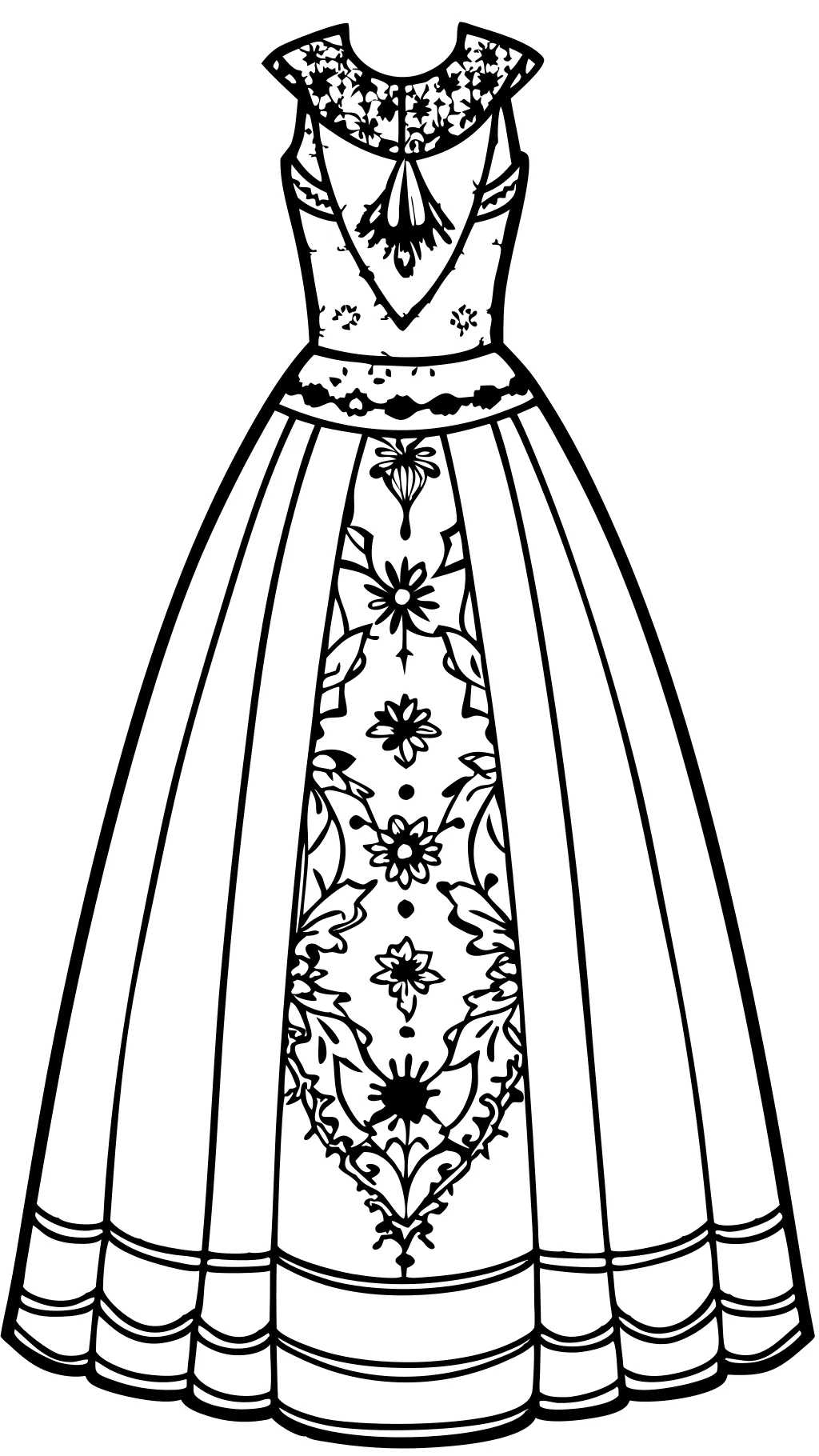 wedding dress coloring pages